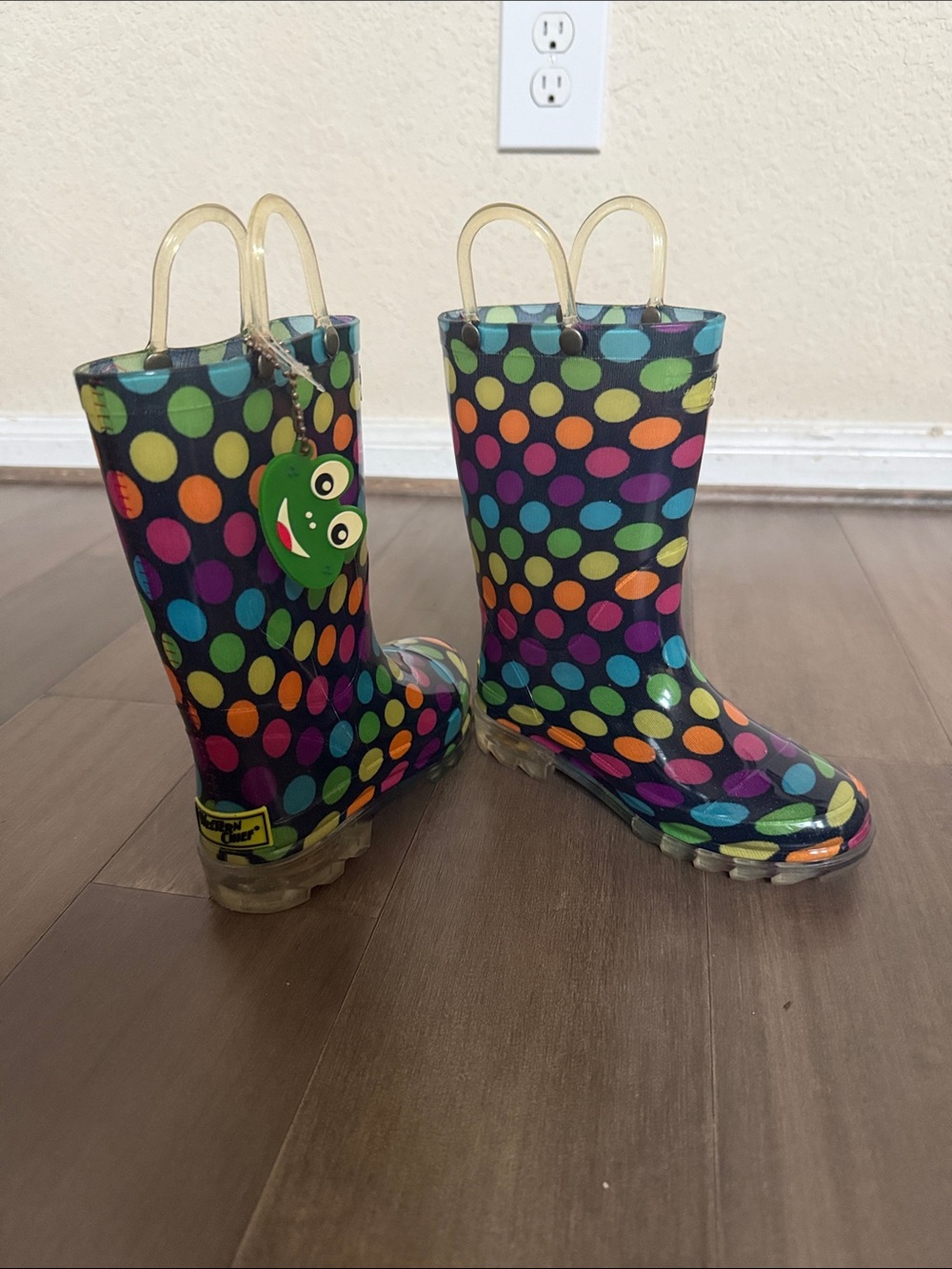 Kids Rainbow Polka Dot Rain Boots - Multicolor